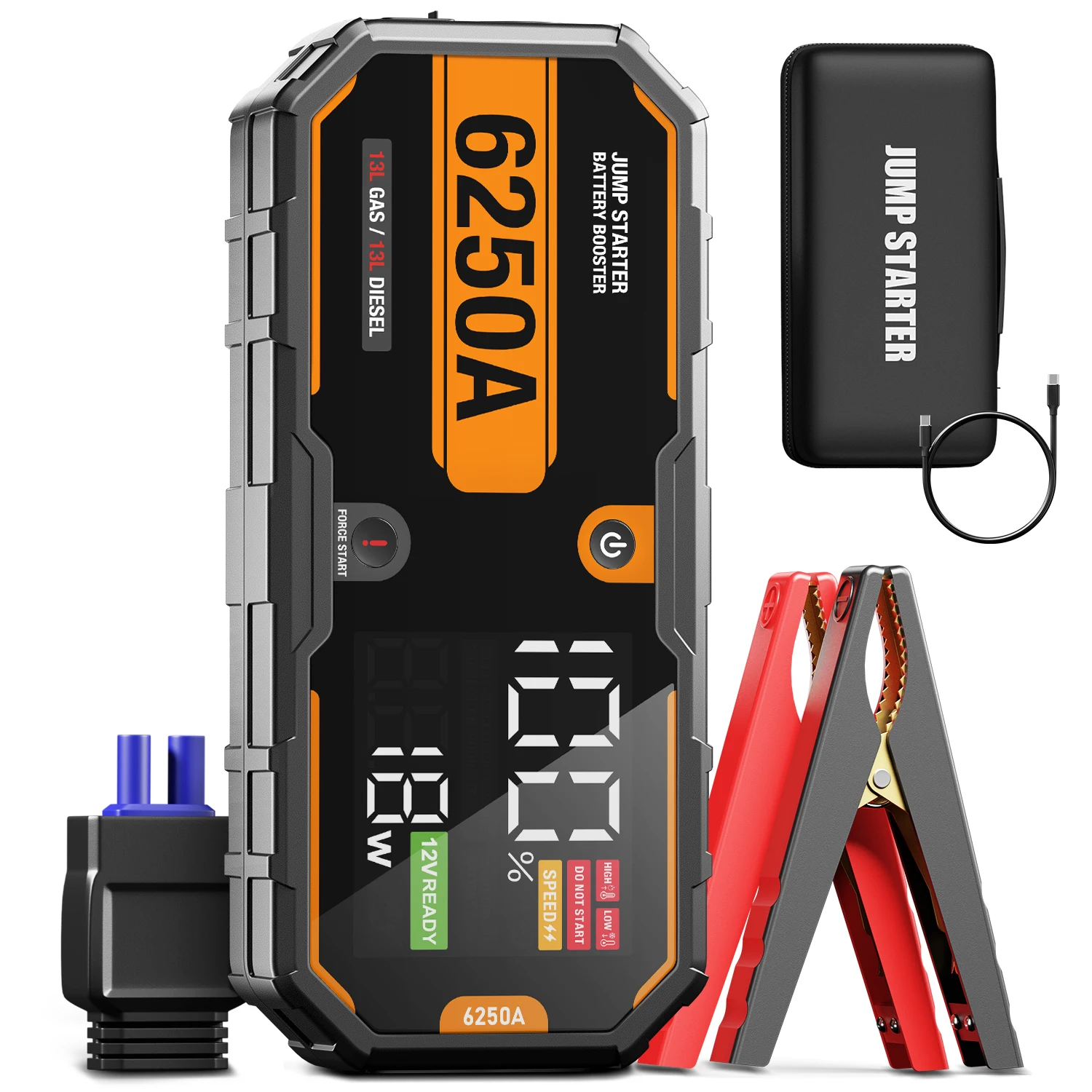 

Car 6000A Portable 12V Jump Starter Power Bank 12V Auto Battery Charger Booster Starting Device