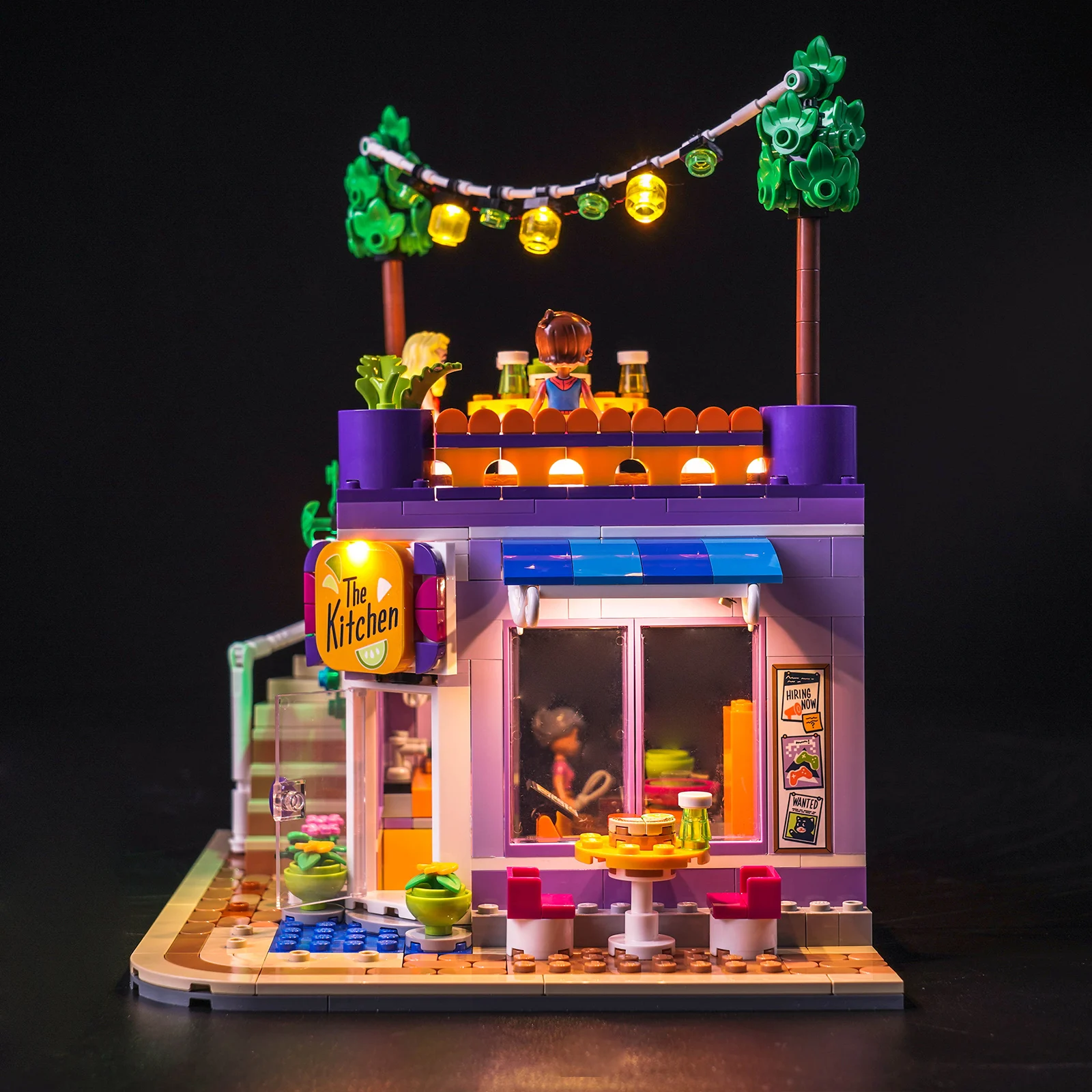 Vonado LED Lighting For Diy 41747 Heartlake City Community Kitchen Building Blocks With Battery Case (Model Not Included)