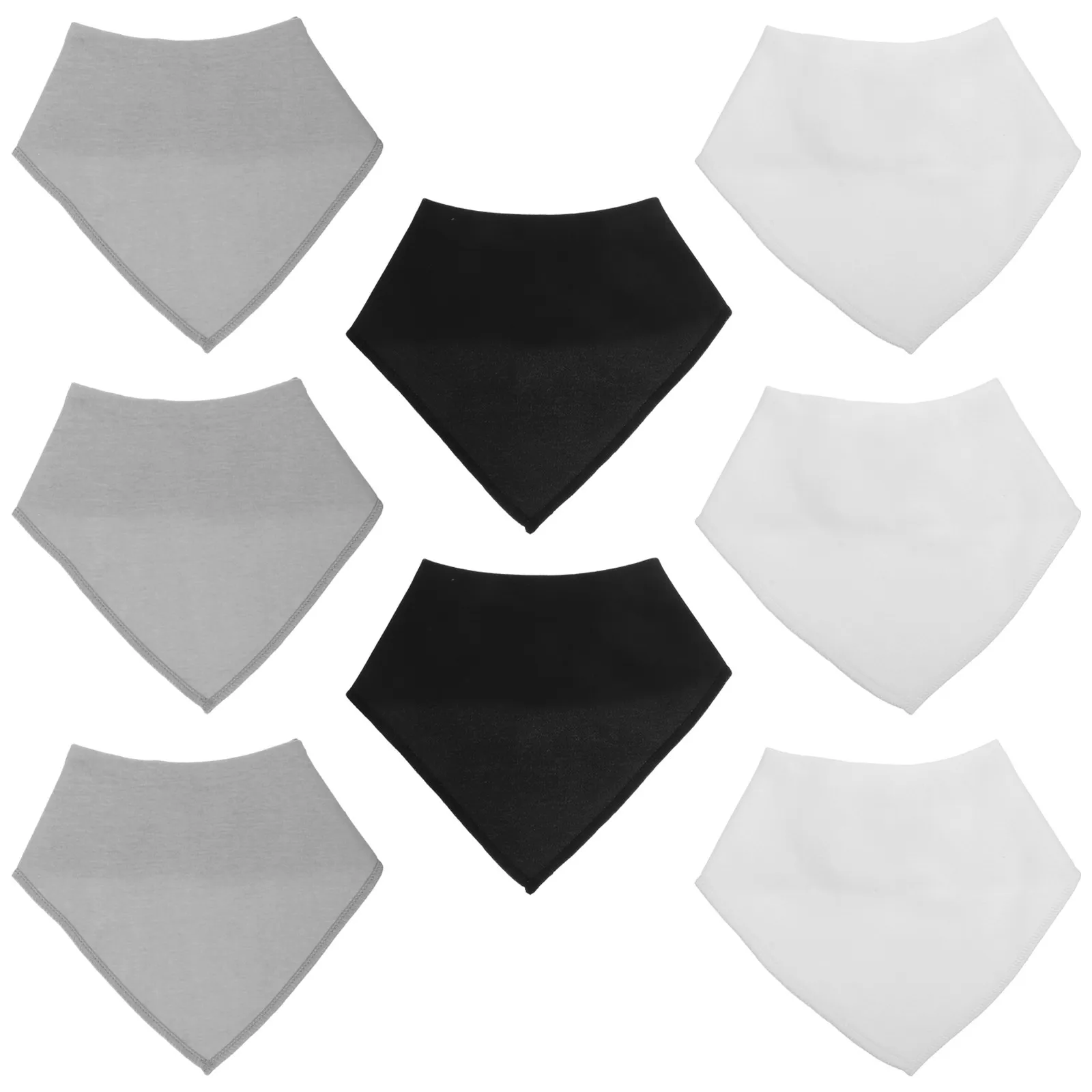 

8Pcs Premium Cotton Baby Bibs Triangle Shape Newborn Saliva Towel Lightweight Washable Feeding Drool Protection Easy Carry Gift