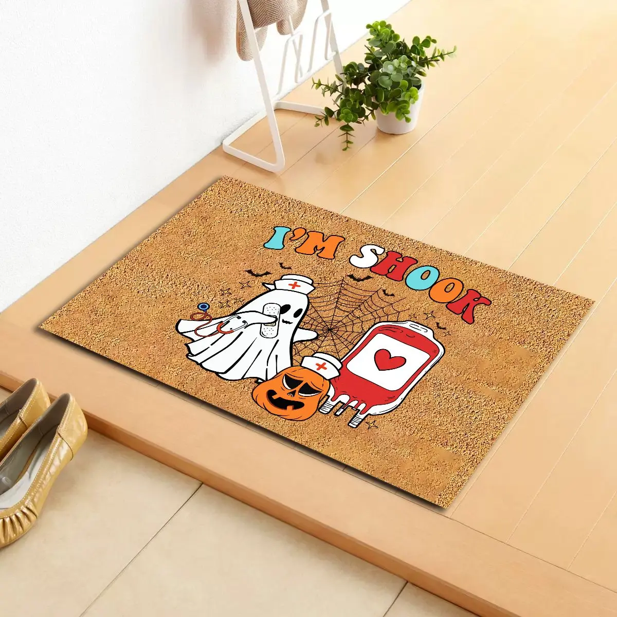 VIKAMA Summer Outdoor Cartoon Girl Large Mouse Mat, Waterproof Anti Slip Extended Desk Pad for Gaming Workstation