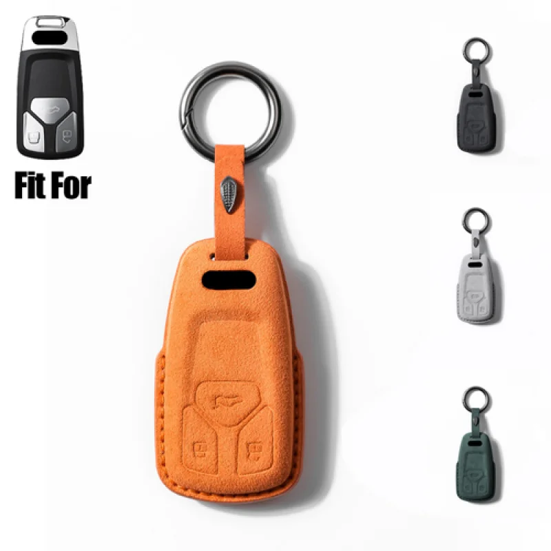 

Замшевый кожаный чехол для автомобильного брелока A + для Audi A4 A5 S4 S5 B9 8W 4M TT Q7 Q5 RS