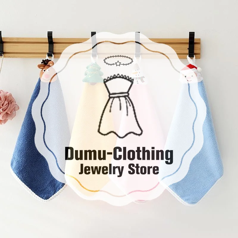 أطفال عيد الميلاد نمط منشفة اليد الكرتون الأيائل ثلج سانتا كلوز شجرة عيد الميلاد منشفة مخملية الحمام منشفة معلقة الامتزاز القماش