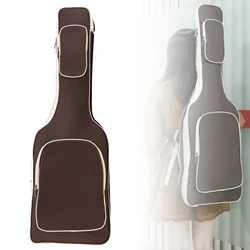 101 x 33 x 6cm Oxford Fabric Coffee Electric Guitar Case Gig Bag Double Straps Pad 8mm Cotton Thickening Waterproof Backpack
