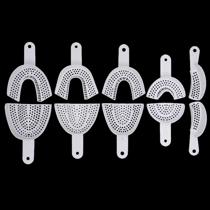 

10pcs Dental Plastic Impression Tray Transparent Teeth Holder Disposable Dentist Tools Dentistry Lab Material