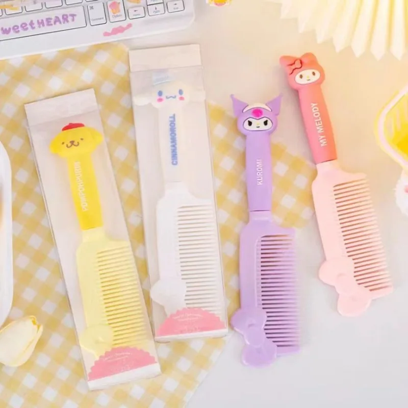 Miniso Cartoon Cute Girl Heart Kulomi Styling Hair Comb Silicone Handle Straight Hair Imitation Static Home Massage Comb