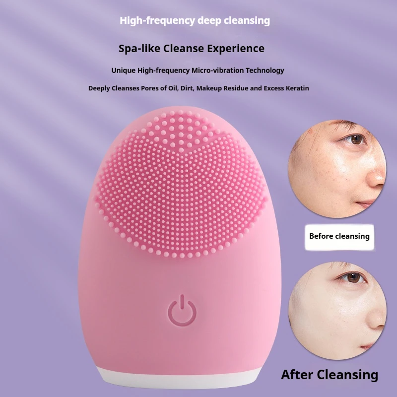 الكهربائية سيليكون منظف للوجه مدلك العناية بالبشرة جهاز تدليك جهاز تجميل الاهتزاز تنظيف المسام الخليط المقدمة الذاتية #3