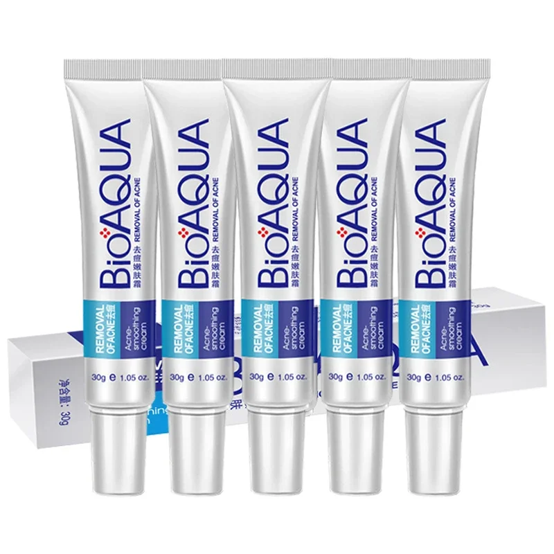 

BIOAQUA 5pcs Acne Anti-Wrinkle Removing Cream Scar Treatment Blahead Removal Cream Sink Pores Anti-acne Facial Skin Care