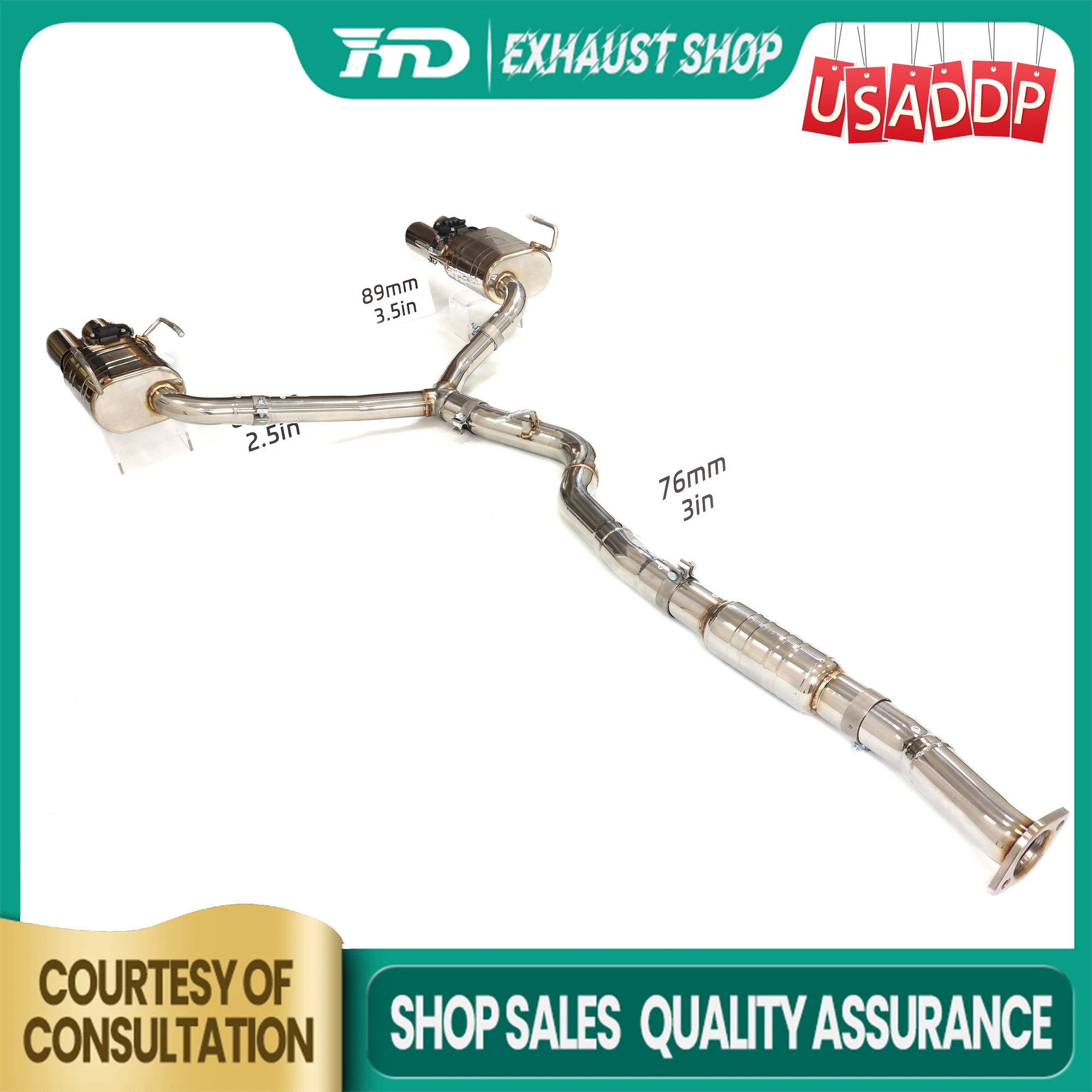 

Exhaust for Subaru WRX 2.4T 2020+ Stainless steel Replacement installation Electronic valve Muffler High quality Catback