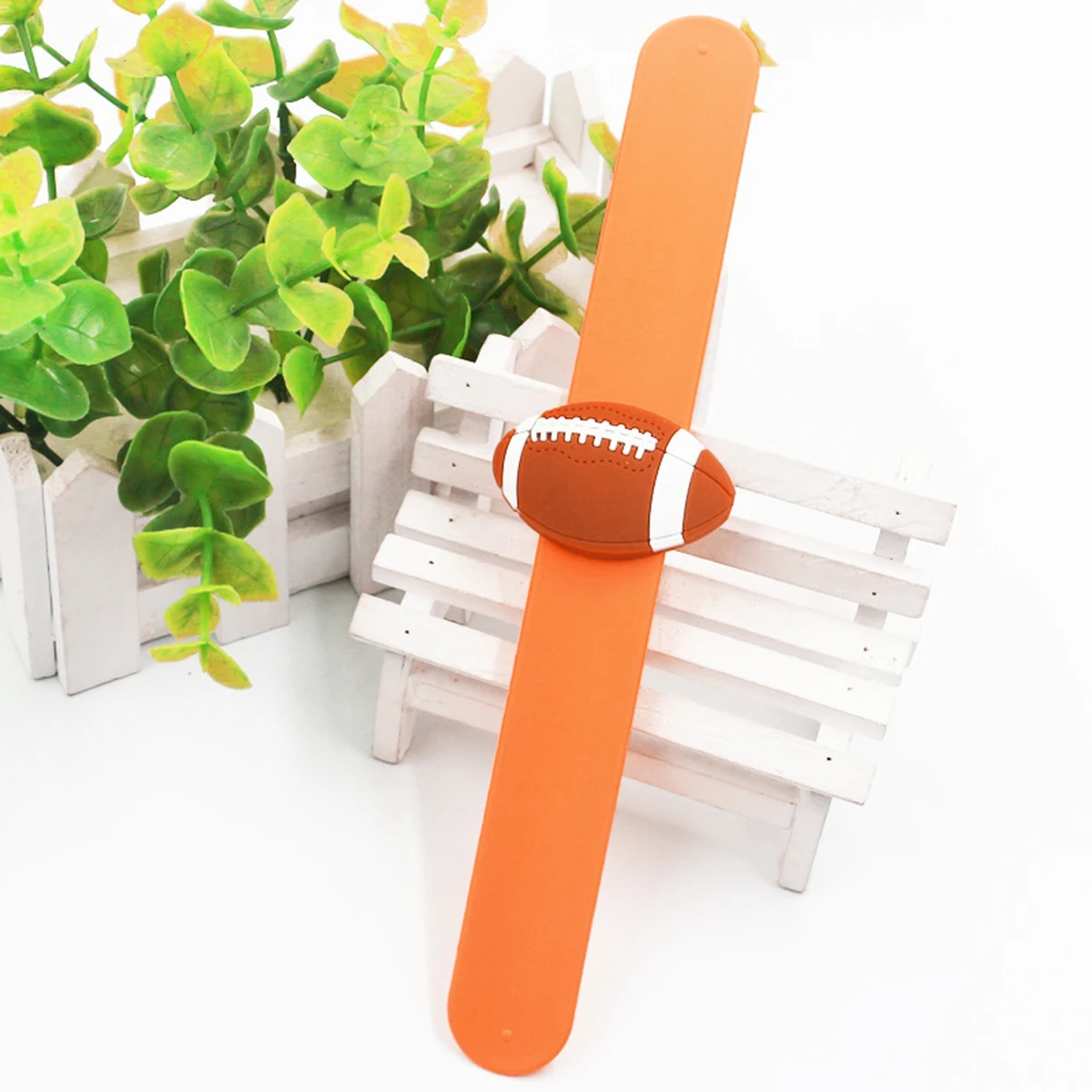 

6 Pcs Ring Bracelet Sports Slap Bracelets Football for Kids Wristband Wristbands