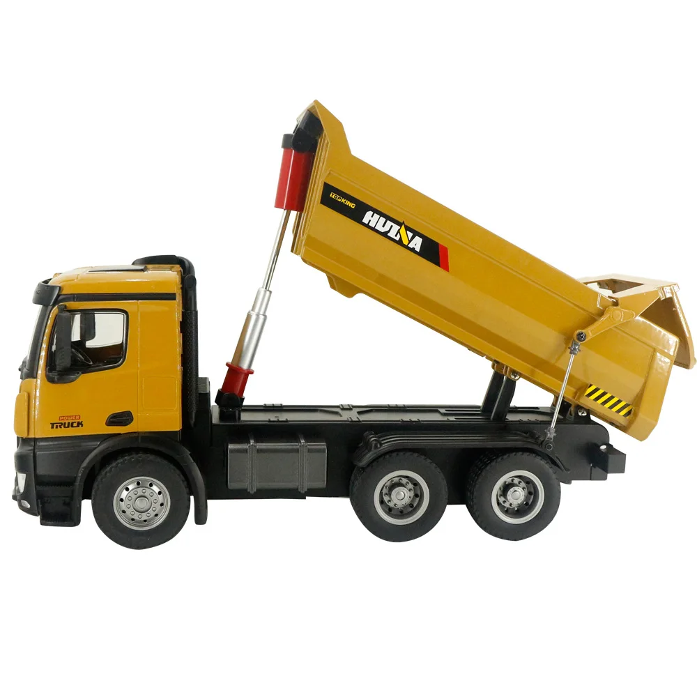 Huina 1582 Alloy Remote-controlled Dump Truck Simulation Multifunctional Loader Excavator Engineering Vehicle Model Adult Toy Gi