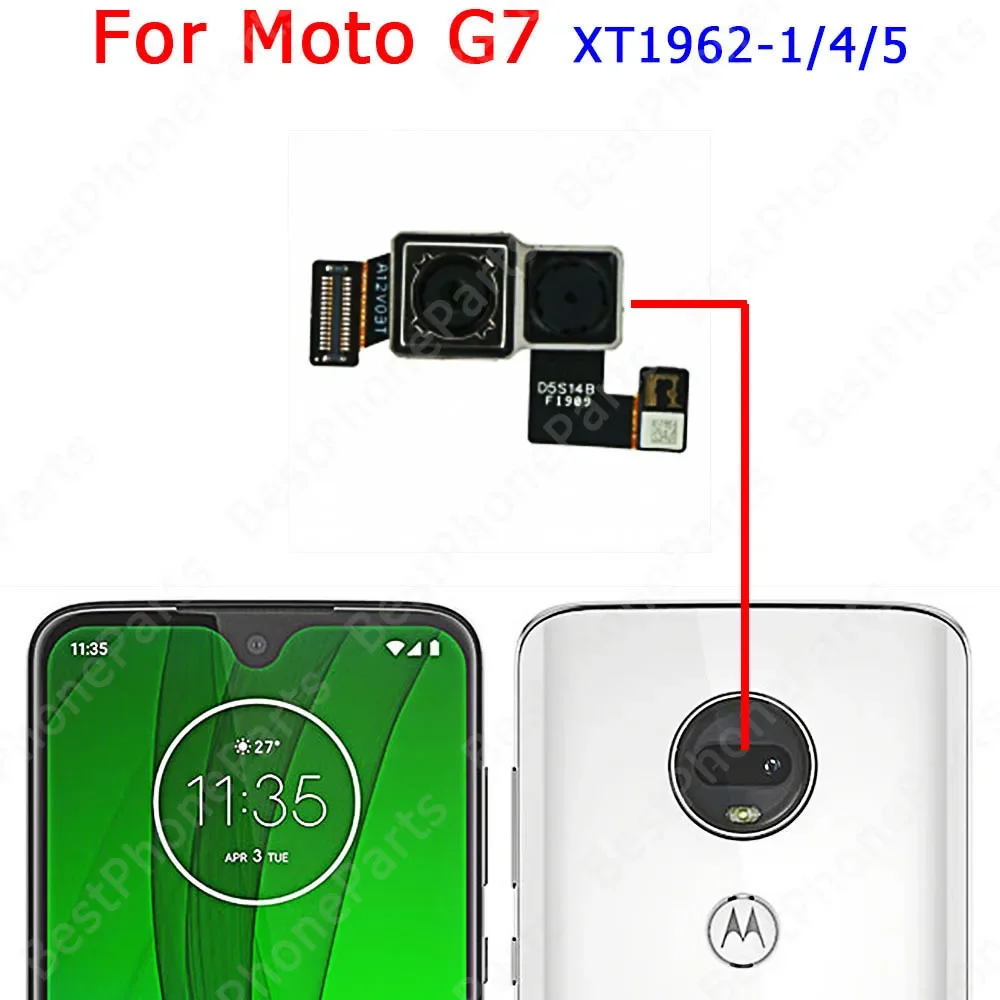 For Motorola Moto G5 G6 Play G7 G8 Plus Back View Front Rear Selfie Camera Module Replacement Spare Parts Repair Flex Cable