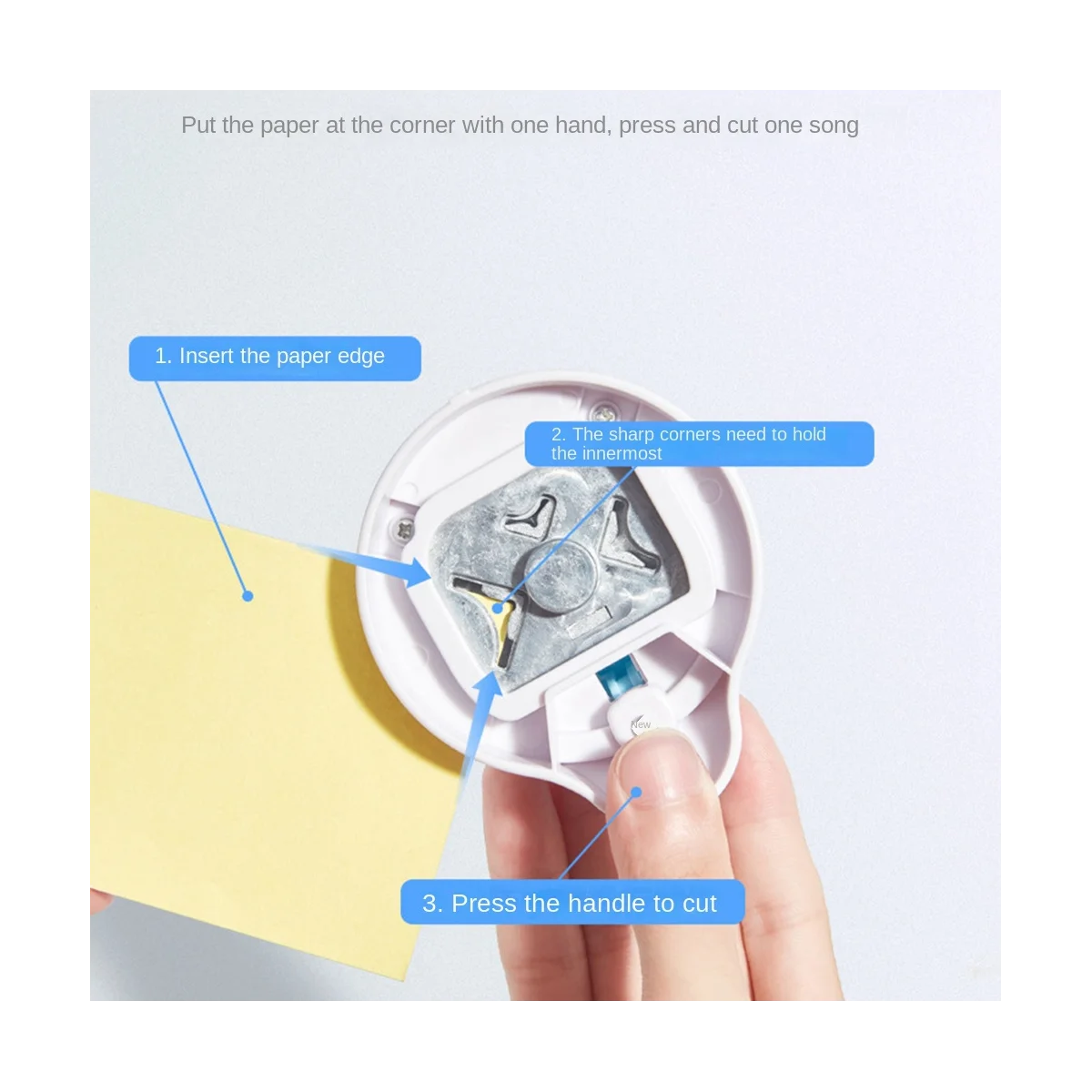 홈 제작용 코너 라운드 펀치 커터 도구 종이 공예 봉투, DIY 프로젝트, 파란색 공예, 3 웨이