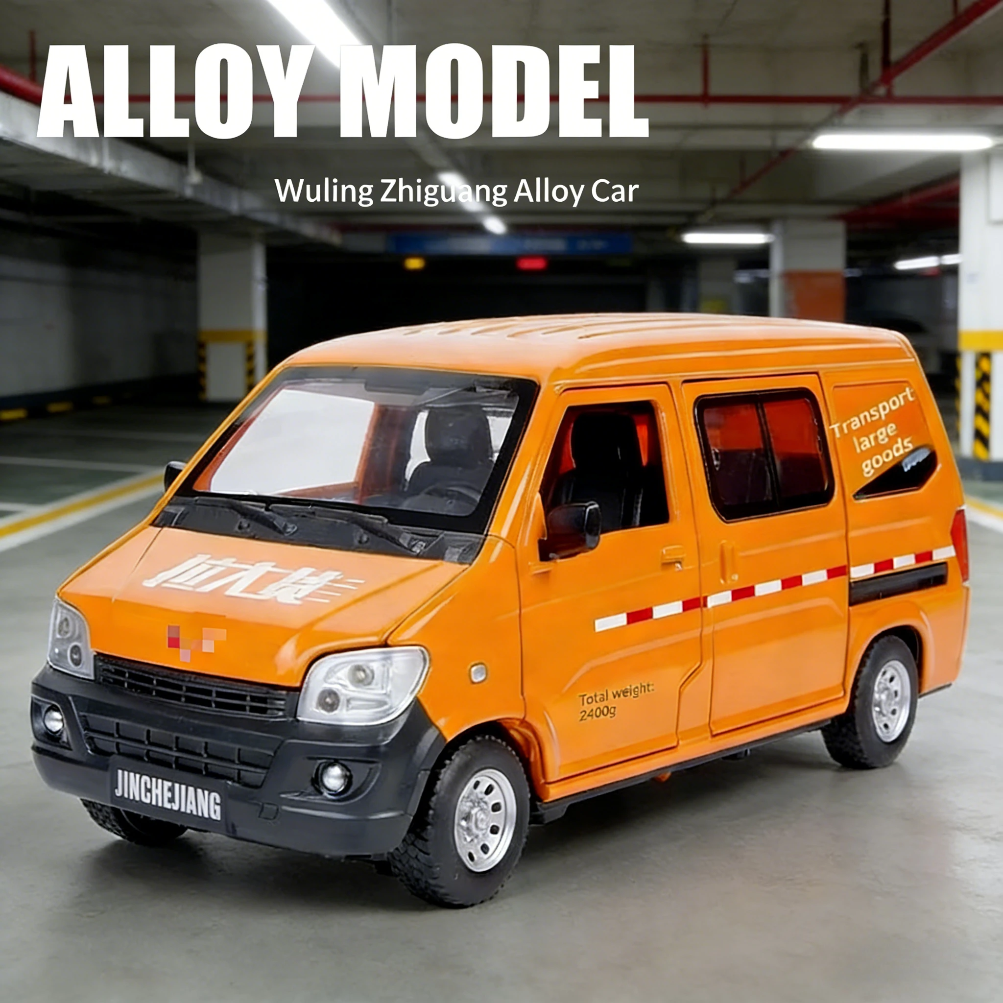 

For 1:24 Wuling Light Alloy Car Model | Kids' Toy Car with Spray, Sound, Light & Pull-Back Function