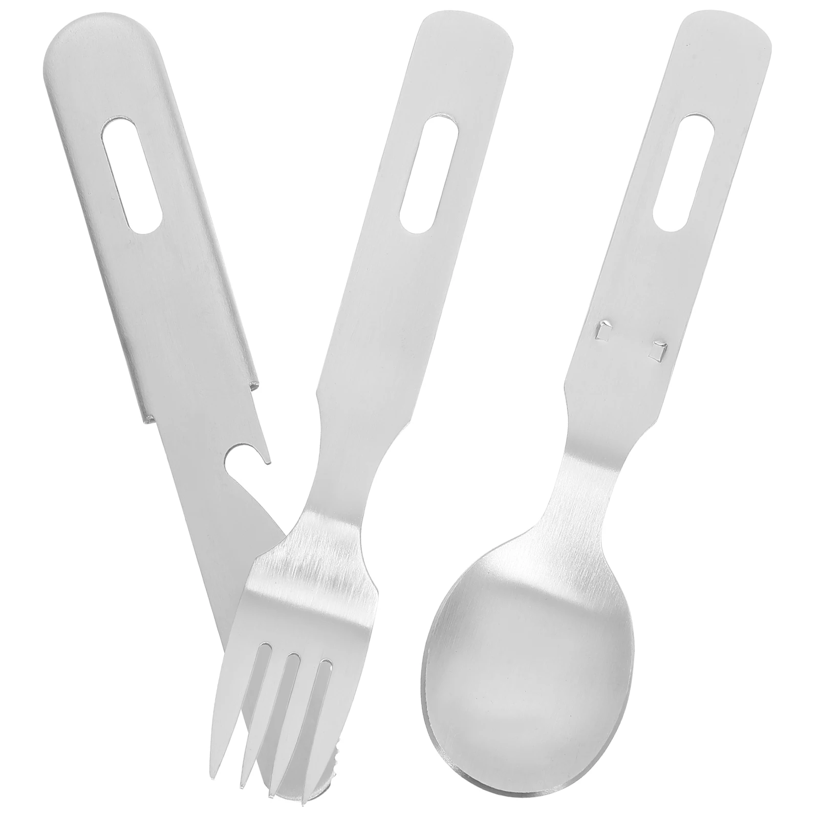 

3pcs Stainless Steel Vintage Cutlery Set Outdoor Camping Travel Knife Fork Spoon Portable Storage Bag Ergonomic