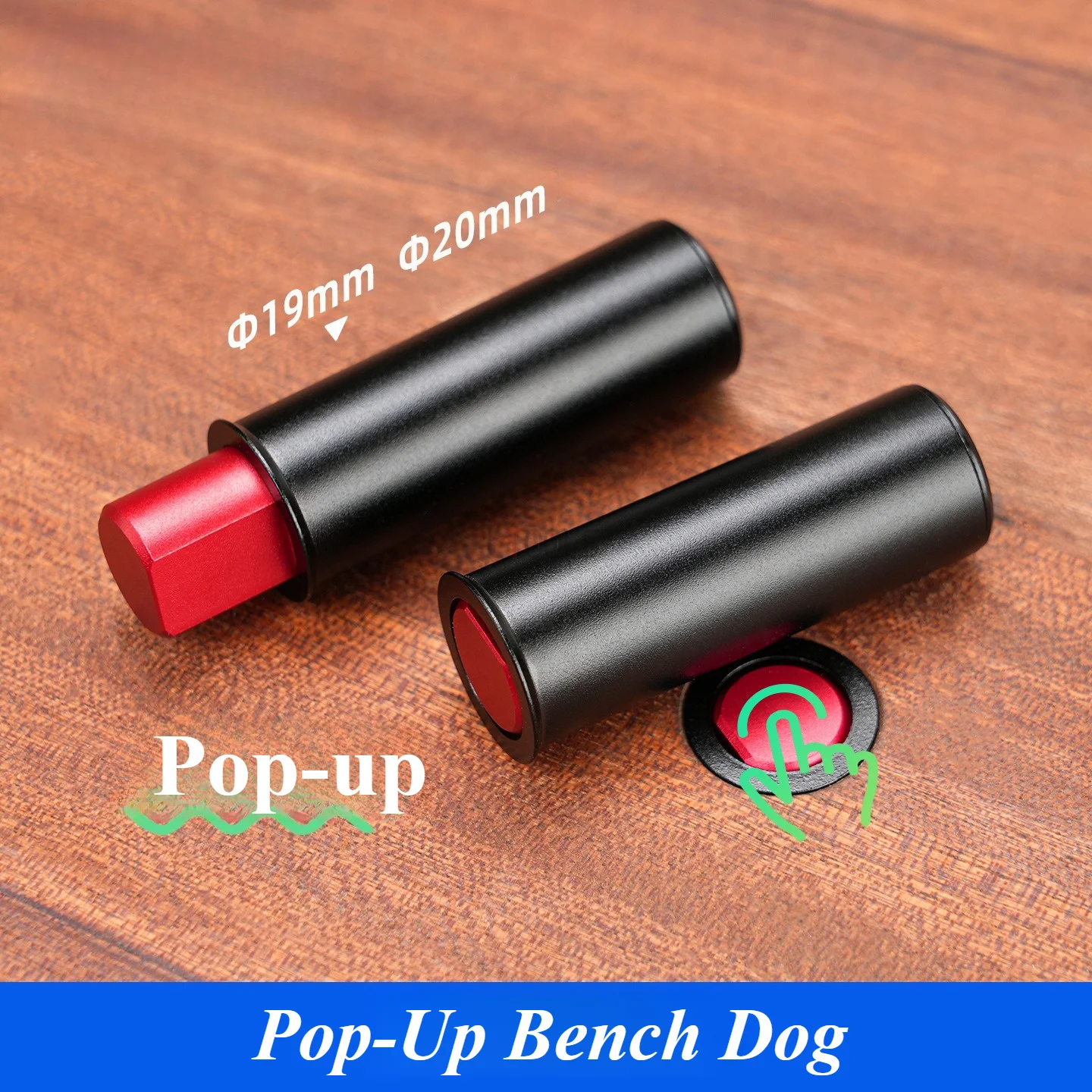 Pop-Up Bench Dog 19mm/20mm Quick Release Workbench Stop Universal MFT Table Hole Limit Block for Woodworking Accessory Tool