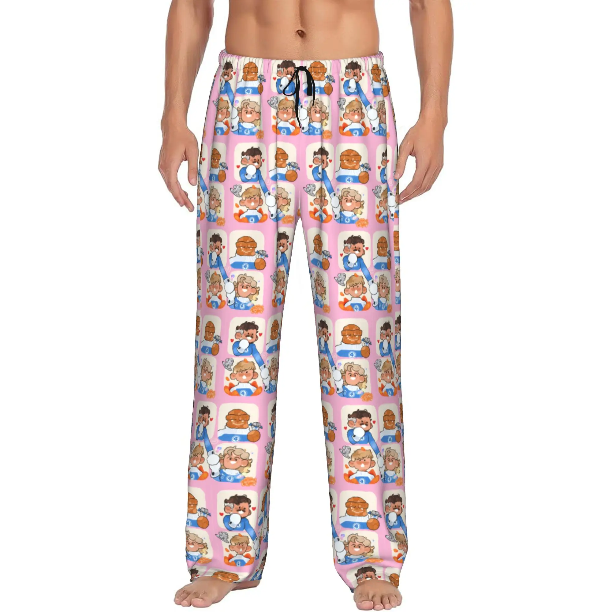 

Custom F-Fantastic Four Pajama Pants Men's Lounge Sleep Stretch Sleepwear Bottoms with Pockets