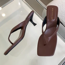 2024 scarpe con tacco alto sottile tacchi bassi scivoli scarpe da donna décolleté nuovi sandali infradito pantofole da donna con scarpe poco profonde da donna