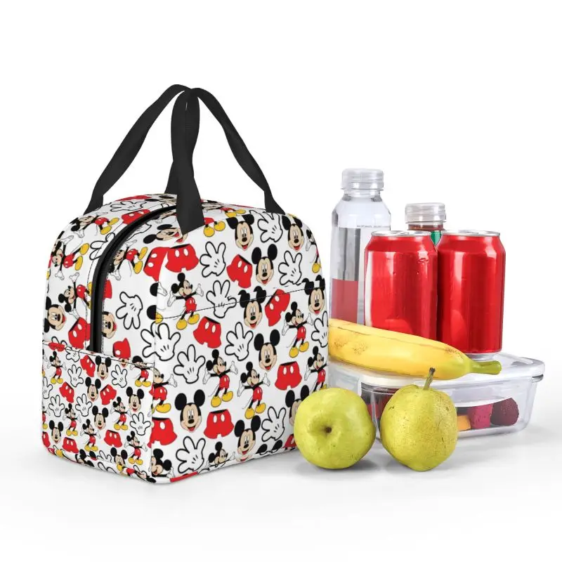 Custom Mickey Mouse Lunch Box Multifunction Thermal Cooler Food Insulated Lunch Bag Office Work Reusable Picnic Tote Bags