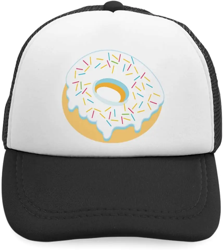 

Teens Trucker Hat Donuts Polyester Baseball Caps Adults Adjustable Hats for Men Women for Beach Pool Gym