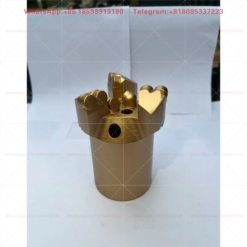 Mine & Water Well Exploration Three-Wing Coreless PDC Drill Bit Diamond Composite Insert Concave Drilling Head