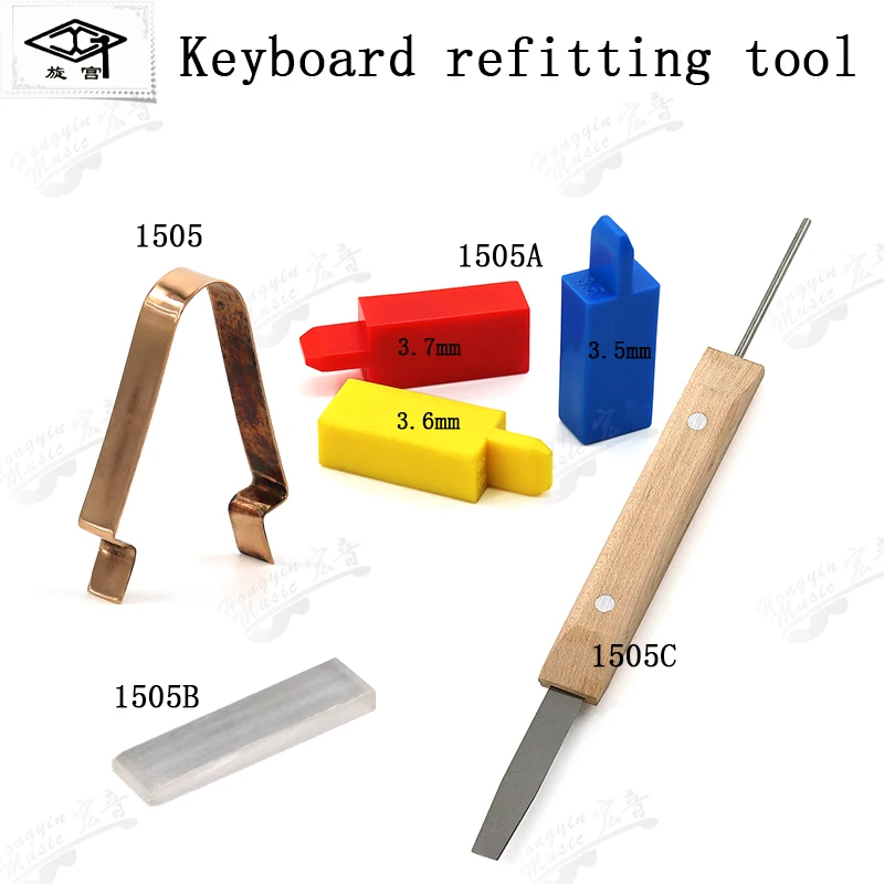 Piano Tuning Maintenance Tool 1505 Key Hole Bracer Key Hole Cork Piercing Tweener Piano Repair Kit for Keyboard Fixing