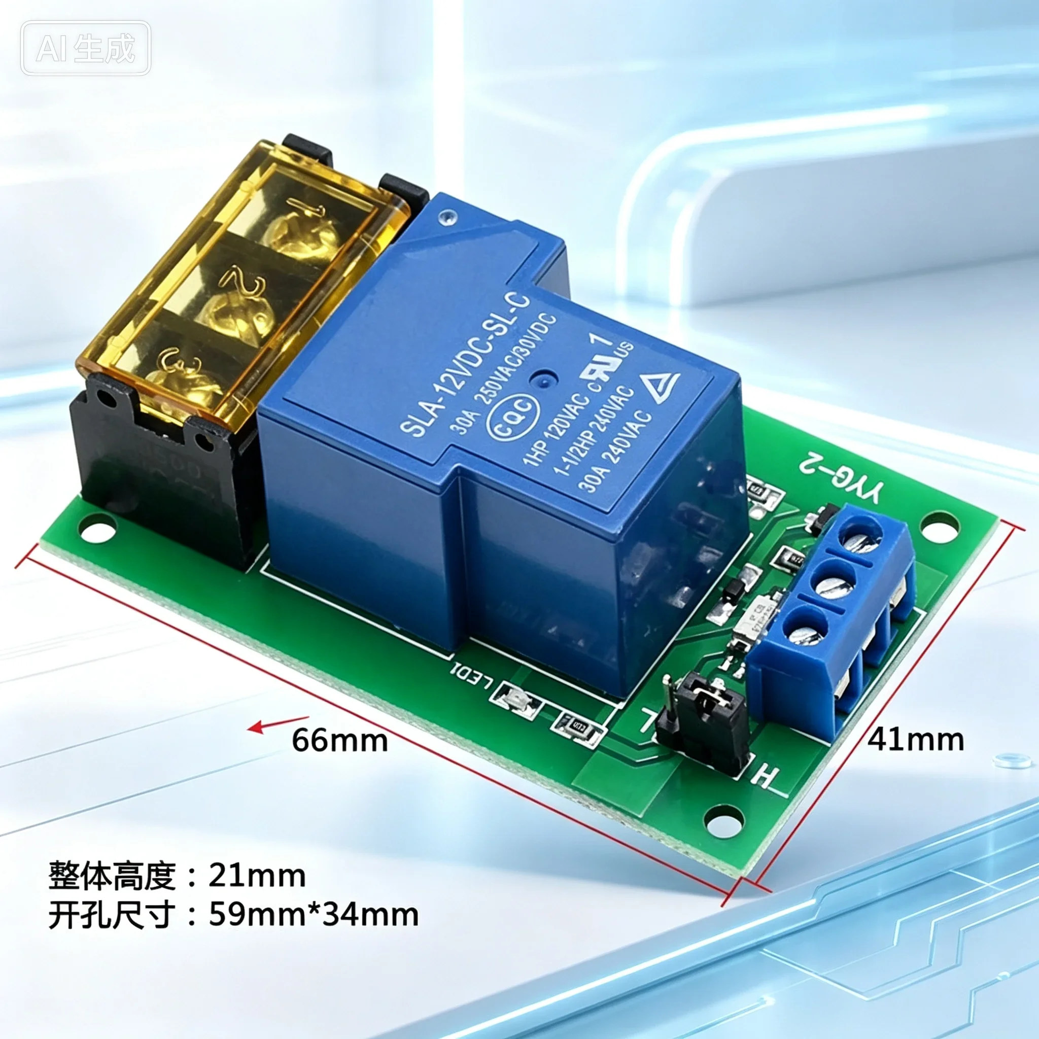 for 1‑Channel 30A High‑Power Relay Control Module 5V 12V 24V Optocoupler Isolation Anti‑Interference High Low Level Trigger