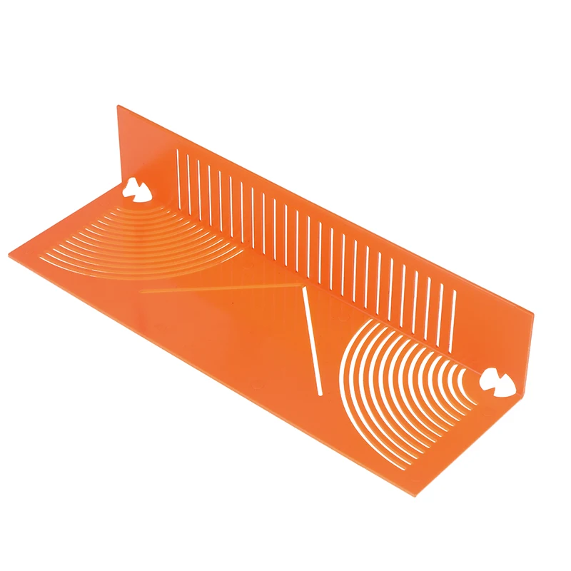 1pcs Plastic Precision Pipe Cutting Guide Square Tube Round Corner Drawing Ruler 45-degree Angle Guide Two-way Drawing Tools