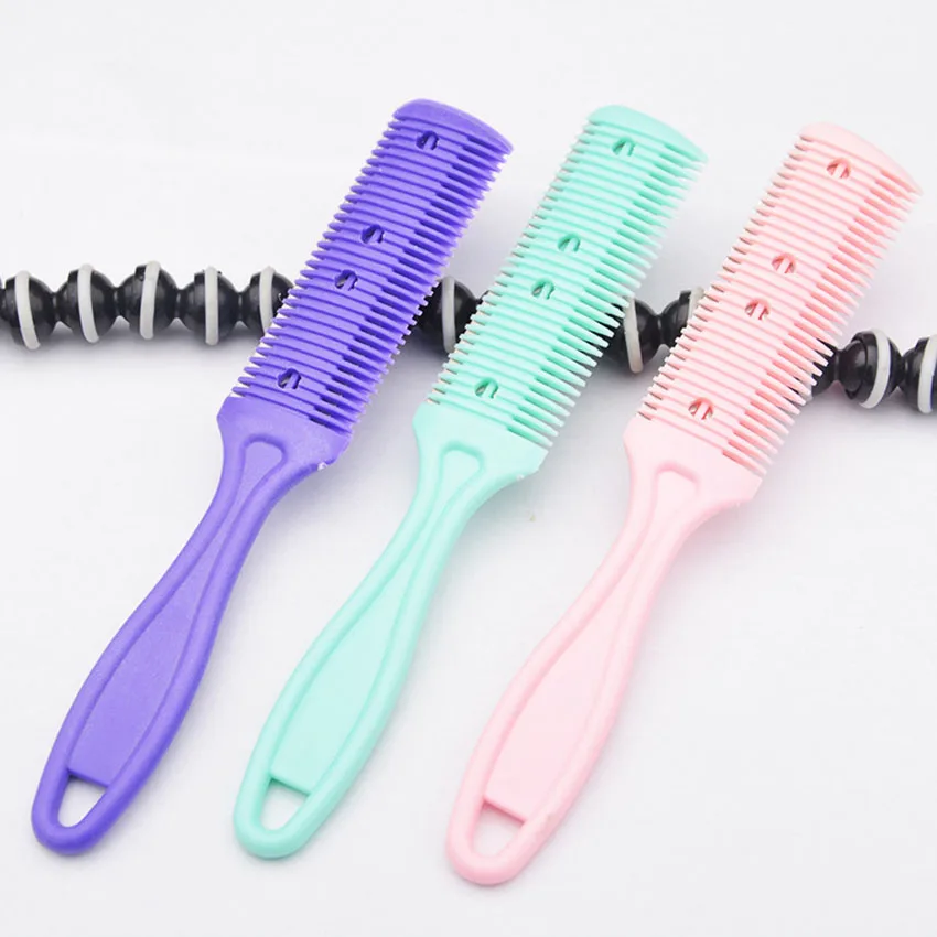 Detachable Blades Double Sides Hair Shaved Comb DIY Styling Hair Cutting Thinning Trimmer Haircut Shaving Comb Hairdressing Tool