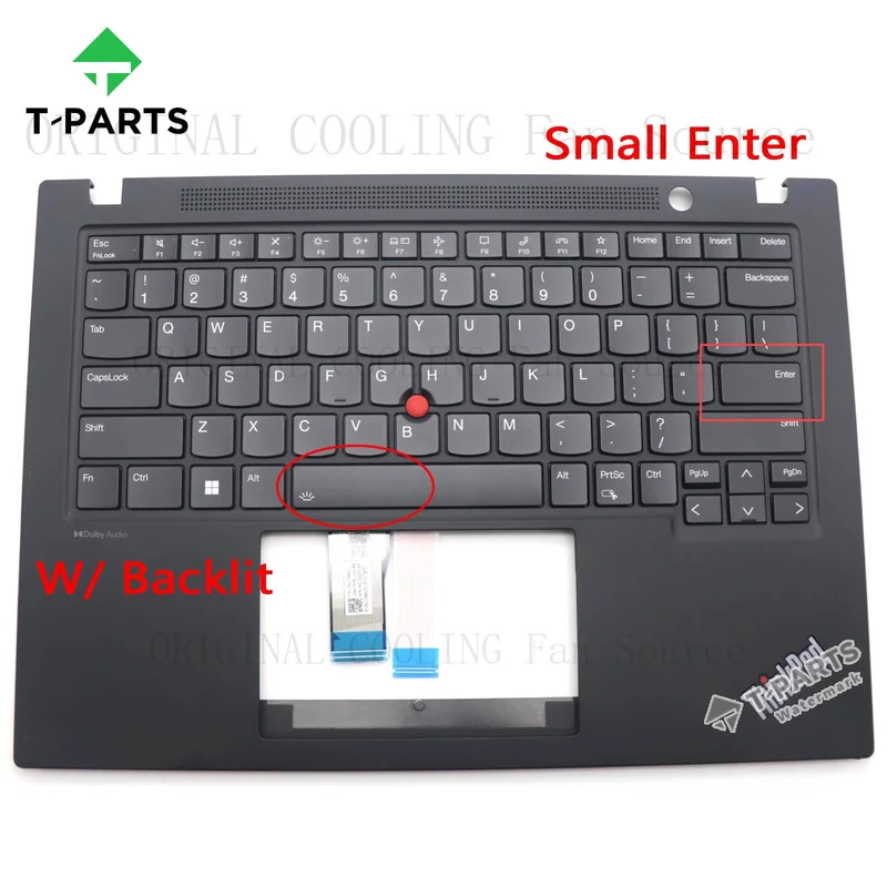 R+  5M11L92982 Palmrest US Keyboard W/Backlit WWAN For Lenovo Thinkpad T14s Gen 4