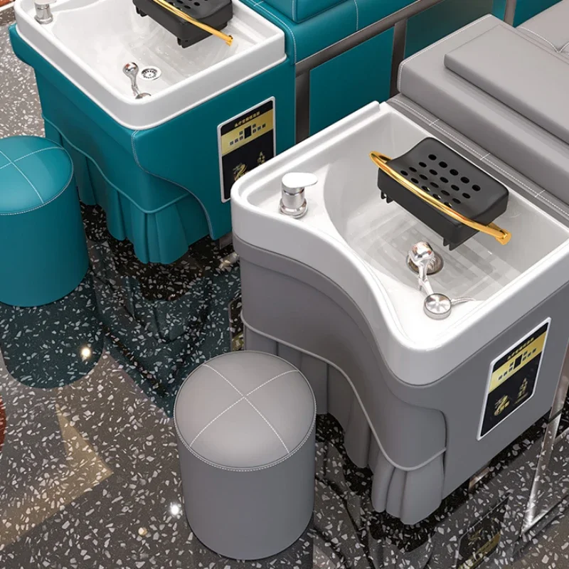 Thérapie à l'eau shampooing lit Spa Chaise de traitement Salon de coiffure lavabo coiffure confortable luxe Thai Chaise Coiffure