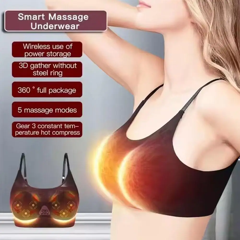 

Breast Enlarging Massager Bra Electronic Vibration Breast Heat Breast Instrument Chest Machine Enhancement Stimulator Massa R3C9