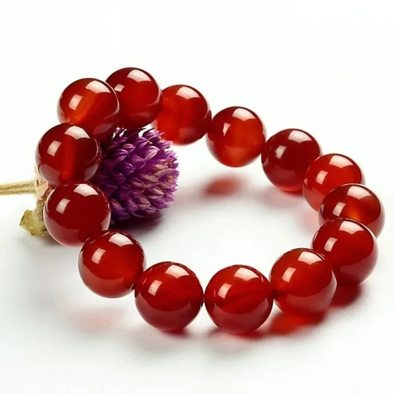 

Браслет из одного круга из ледяного агата, модный и универсальный простой браслет.