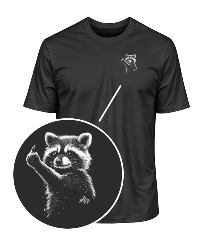 

Frecher Waschbär Graphic Printing Summer Luxury Brand Cotton Men's and Women's T-Shirts Short Sleeves Street Fashion Trend