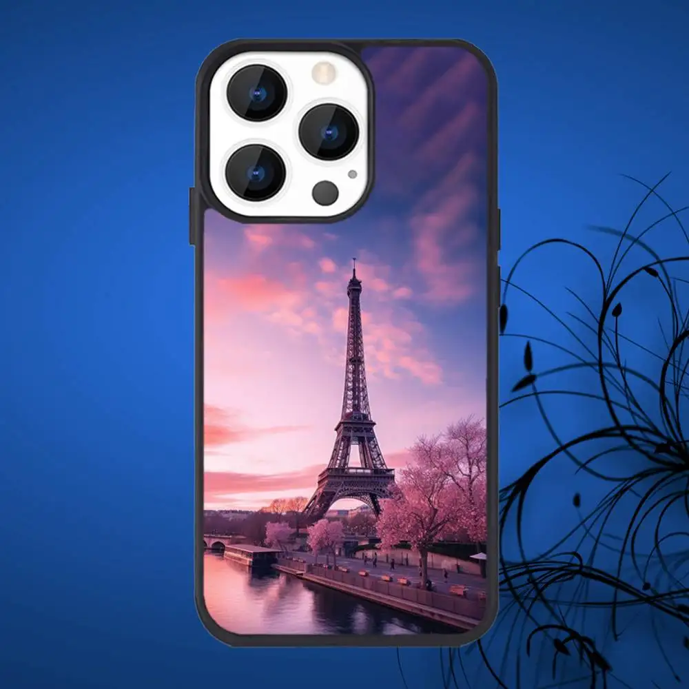 Funda de teléfono con paisaje de la Torre Eiffel para iPhone 17,16,15,14,13,12,11,Plus,Pro,Max Mini Magsafe, carga inalámbrica magnética