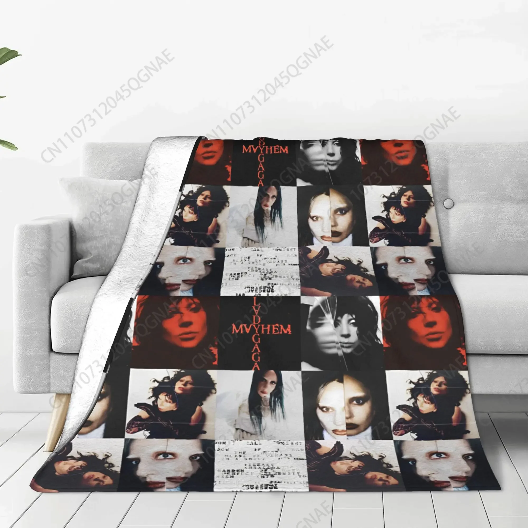 Custom Lady Gaga Mayhem New Album Music Flannel Throw Blankets Blankets For Bedding Travel Ultra-Soft Quilt