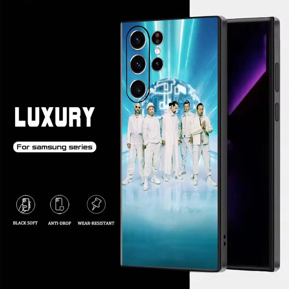 حافظة هاتف B-Backstreet Boys BSB لهاتف سامسونج S25، S24، S23، S22، S21، S20، S10، Ultra، Plus، Lite، FE، غطاء أسود من السيليكون الناعم #2