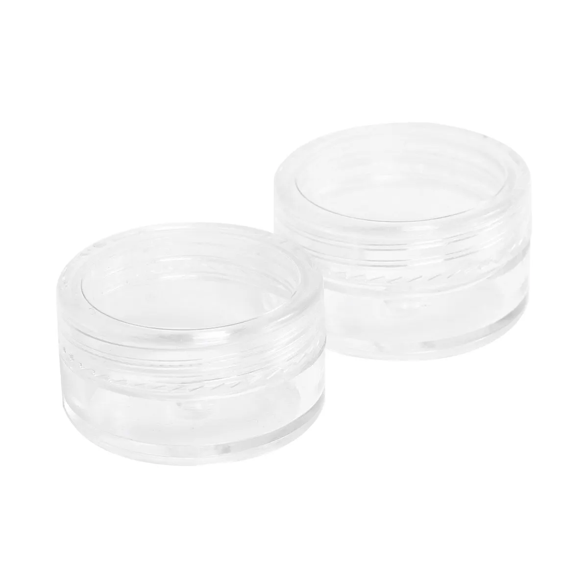 

50pcs Containers 5G/5Ml Plastic Round Jars Transparent Leakproof For Travel Cream Powder Storage Plastic
