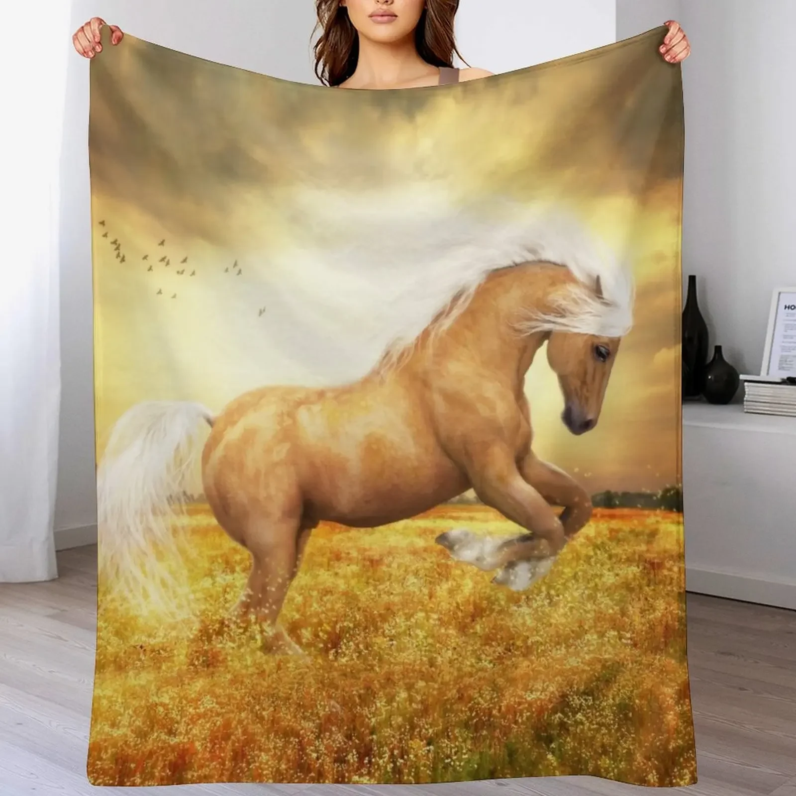 

Palomino Horse Sundance Throw Blanket Men's Soft Warm Throw Blanket for Couch