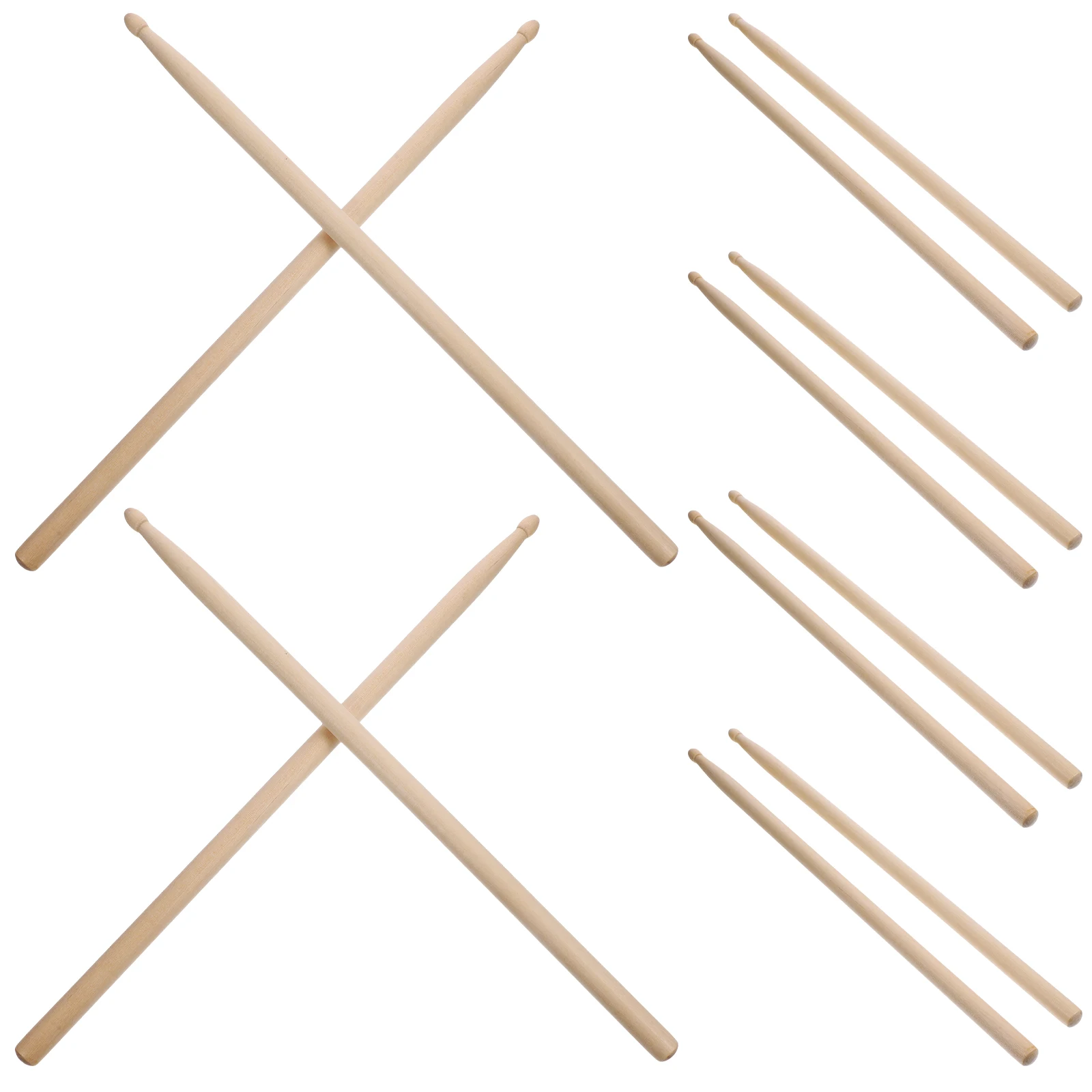 

6 Pairs Drum Stick Jazz Drumsticks Mallets Percussion Wood Accessories for Musical Instruments