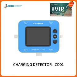 JCID CD01 2.4inch Charging Tester PD Digital Voltmeter Vurrent Meter Support Type_C/USB3.0 Real-time Monitor Fast Charging Power