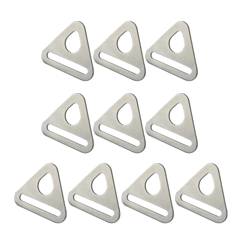 10pcs 15/2 /25/32mm Metal Adjuster Triangle Ring with Bar Swivel Clip D Buckles RV tent pull point reinforcement triangle buckle