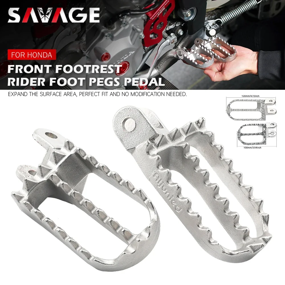 Front Footrest Foot Peg Extension For HONDA XR400R CR85R CR80R Motorcycle Rider Footpeg Foot Rest Pedal XR 400 R CR 80 85 R