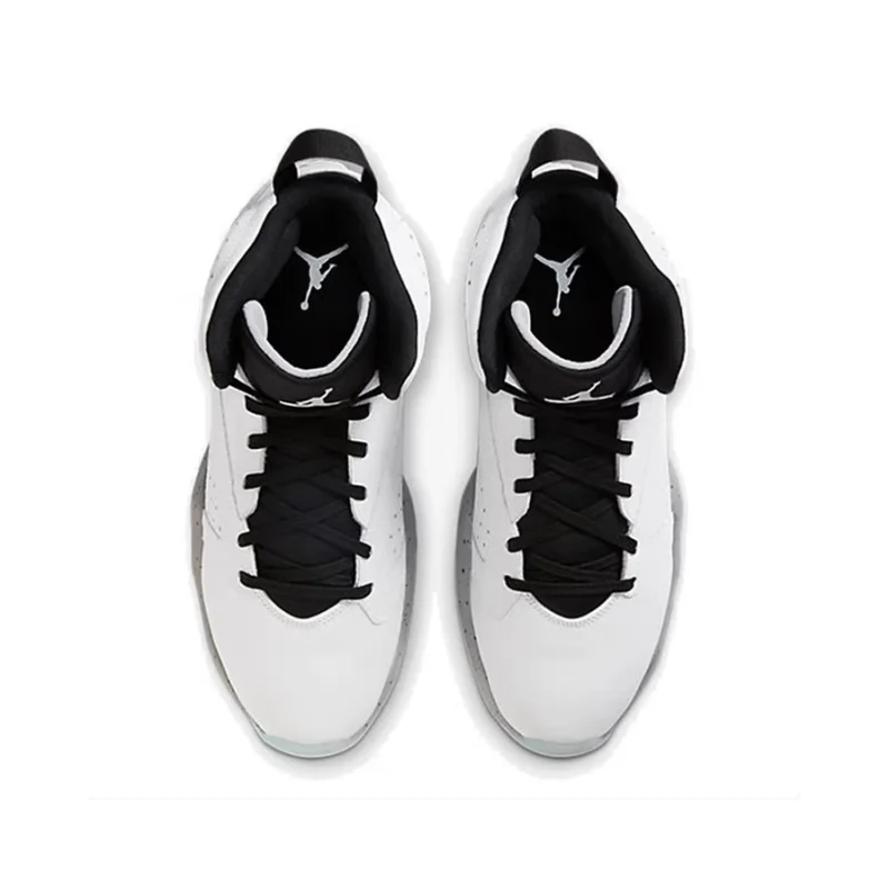 حذاء كرة سلة عملي للرجال من سلسلة Nike Jordan ممتص للصدمات ومقاوم للاهتراء، حذاء كرة سلة جديد خفيف الوزن ومريح وشديد للغاية من Aj6 باللون الأبيض والرمادي والأسود، حذاء كرة سلة كاجوال كلاسيكي، Ar44101 #3