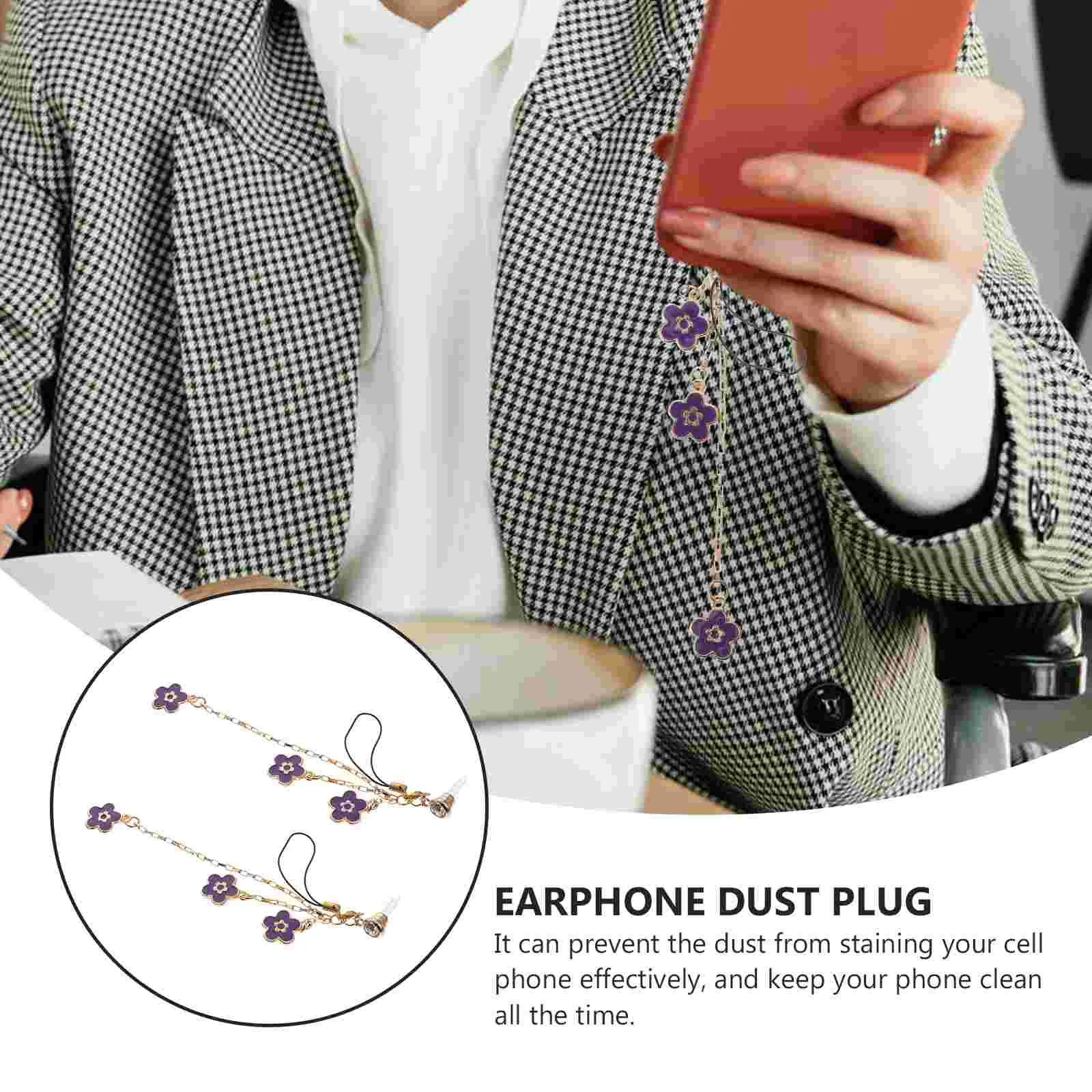 Pendant for Phone Mobile Dust Plugs Head Phones Headphone Caps Decorate Earphone Jack Accessories