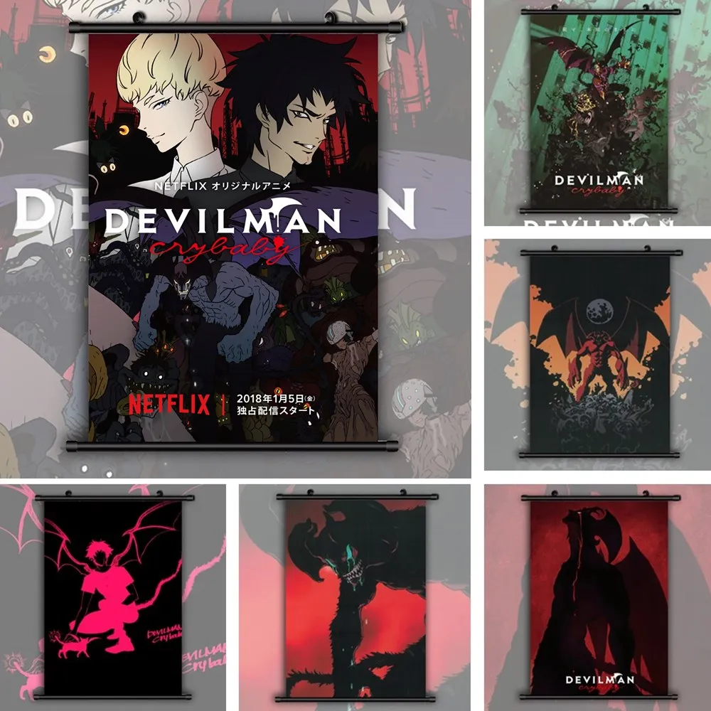 DEVILMAN Crybaby Anime Decor Pictures for Home Decoration Pictures Manga Wall Art Print Canvas Painting Living Kids Room Decor