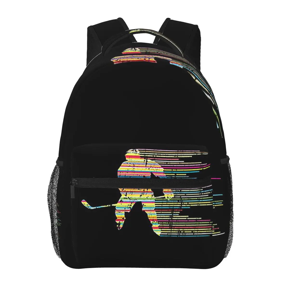 

Ice Hockey Player Winter Sports Skater Gift Backpacks Boys Girls Bookbag Students School Bags Cartoon Kids Rucksack Shoulder Bag