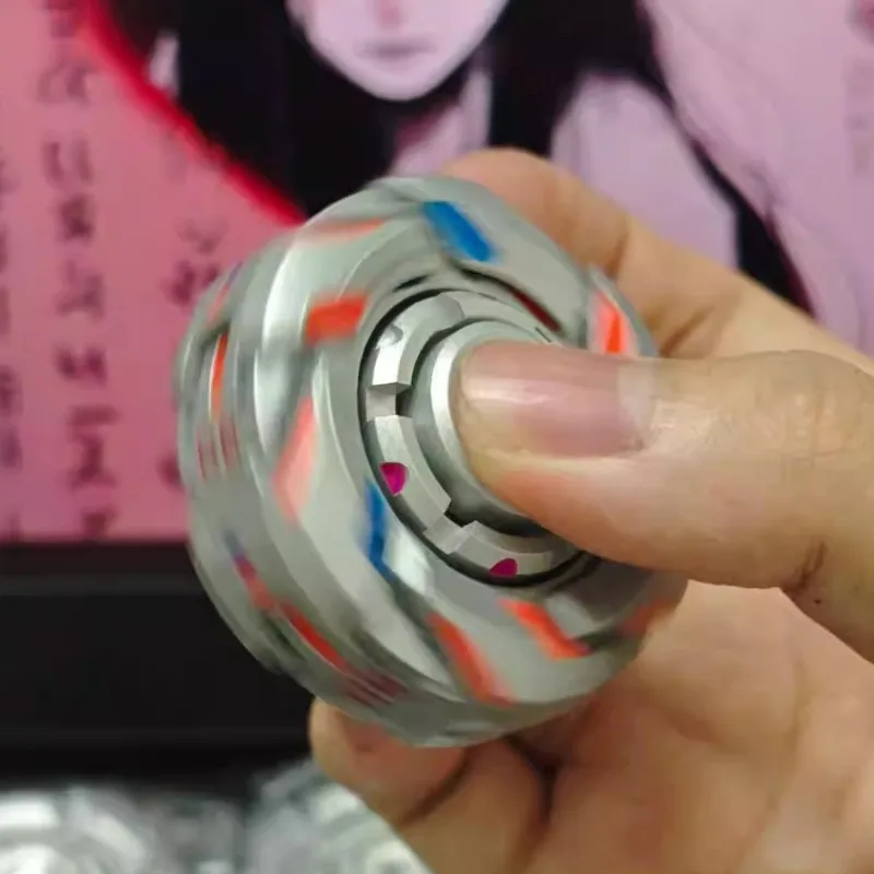 Armadura aberta luminosa fidget spinner edc metal gobigger girando ponta superior giroscópio redução de estresse brinquedos rotativa aliviar antiestresse