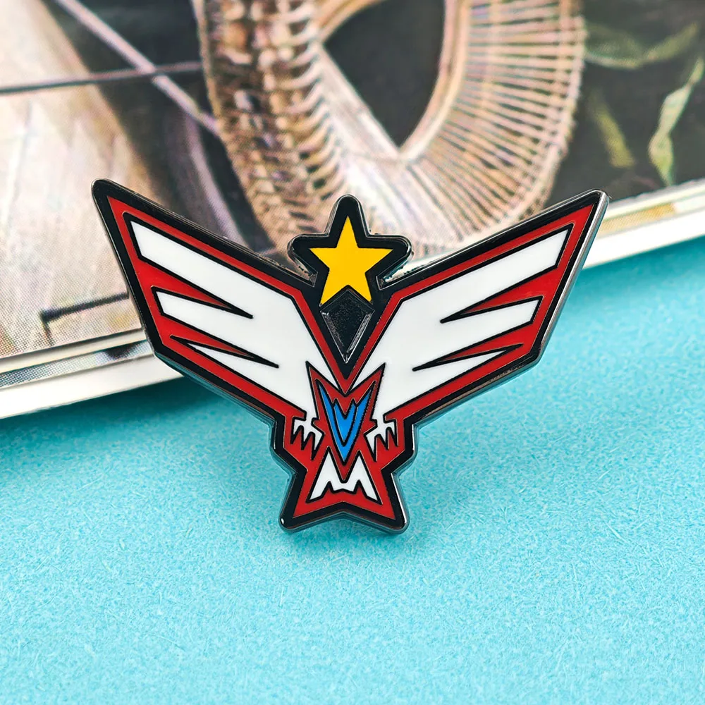 Future GPX Cyber Formula Star Stampede Enamel Pin Classic Anime Racing Team Logo Brooch Wings Star Badge Backpack Accessory Gift