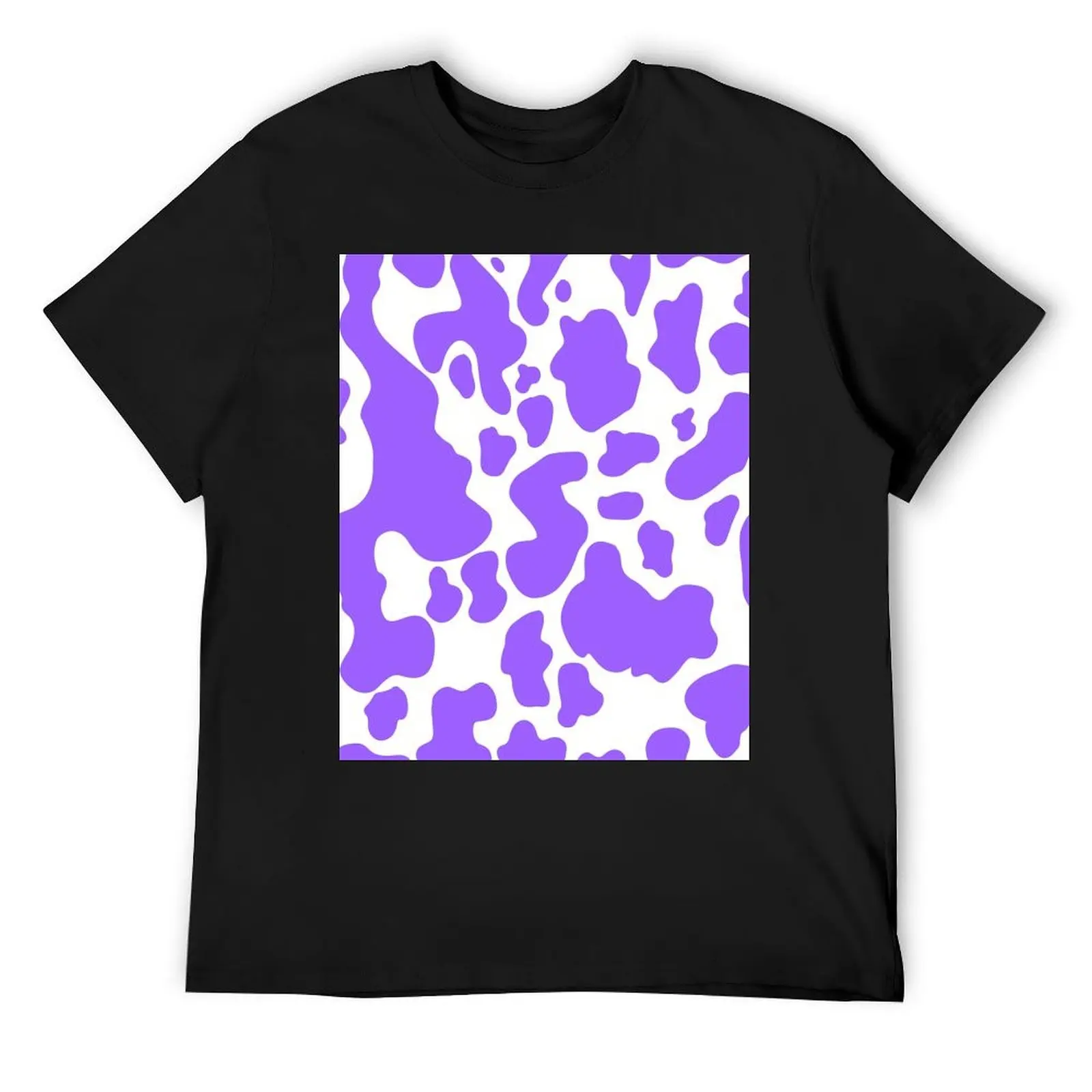 

Purple Cow Print T-Shirt anime graphics men clothes