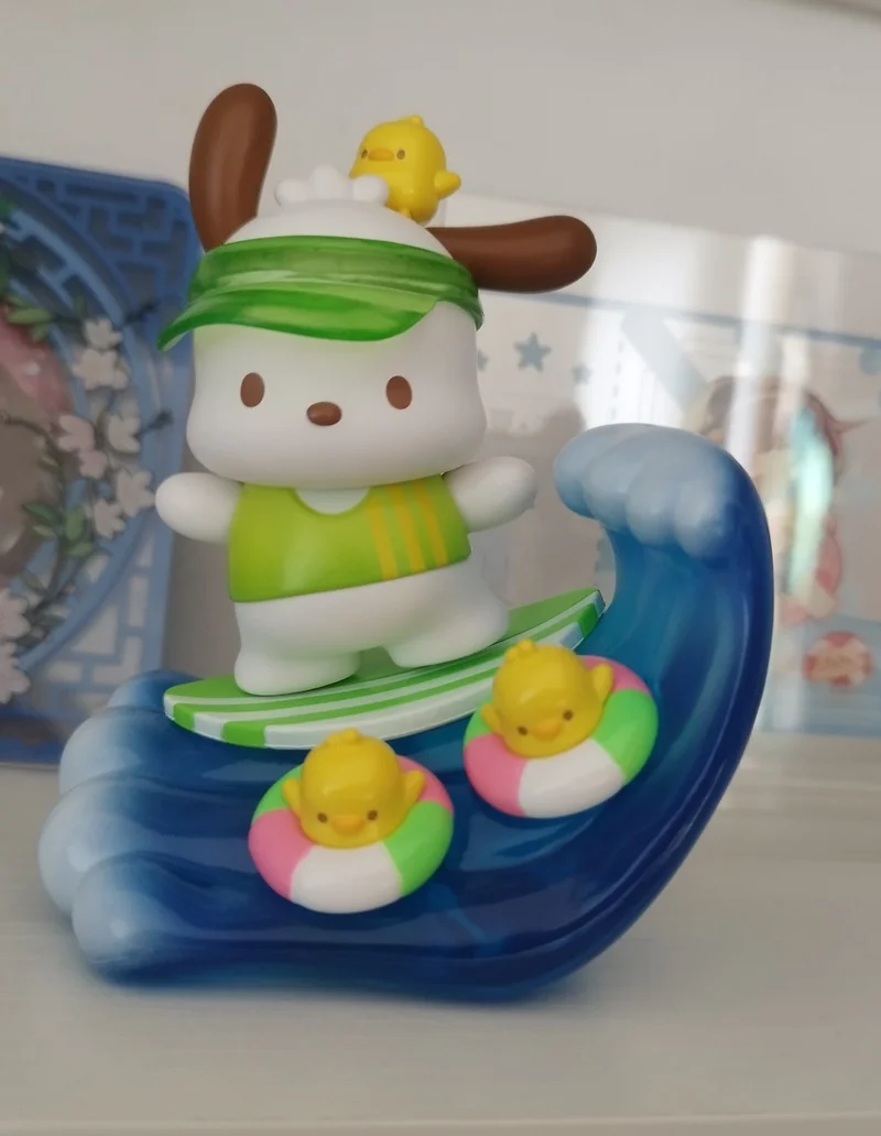 

Sanrio зона для отдыха семейная Пляжная Серия Аниме фигурки Kawaii Мини Декор Caja Ciega загадочная коробка Угадай сумку Модель Куклы Игрушка G